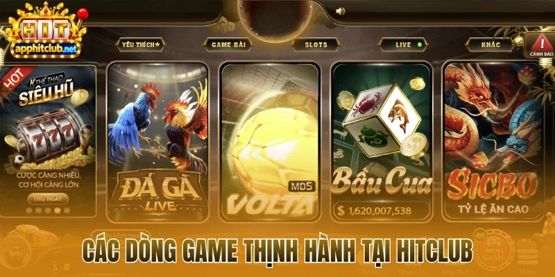 Các dòng game thịnh hành tại Hitclub